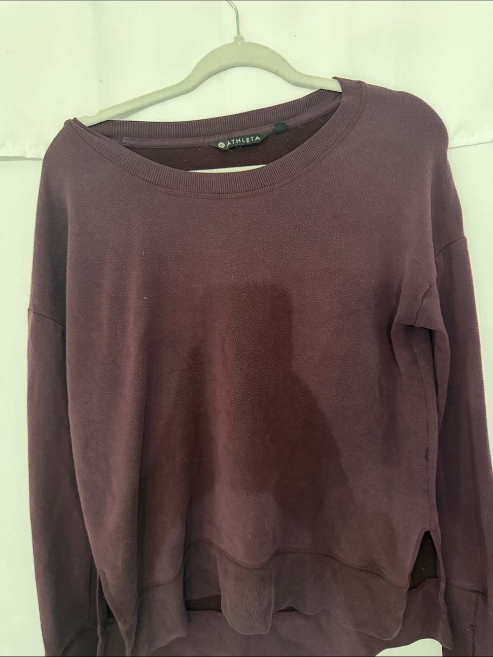 Athleta Crewneck Pullover in Deep Plum